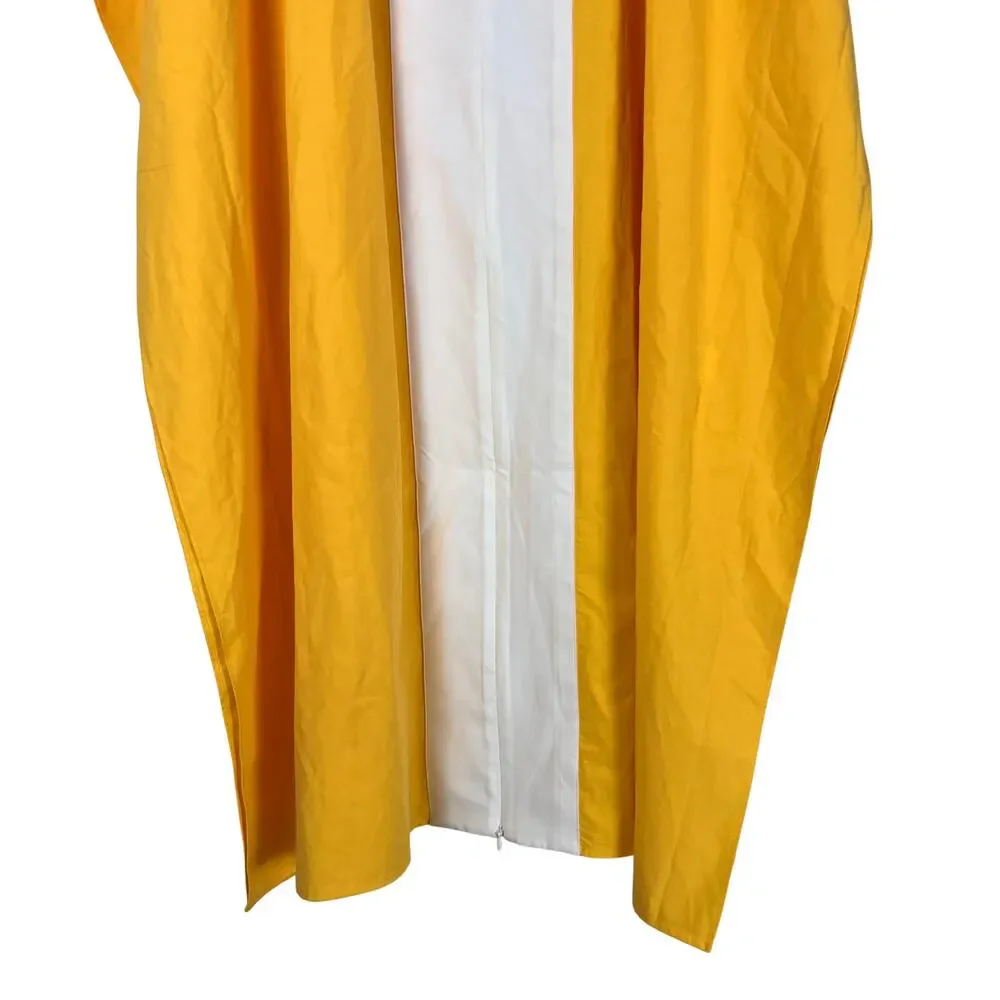 Tuckernuck Summers in St. Tropez Celeste Caftan Yellow White ML Resort Old Money - Picture 3 of 7